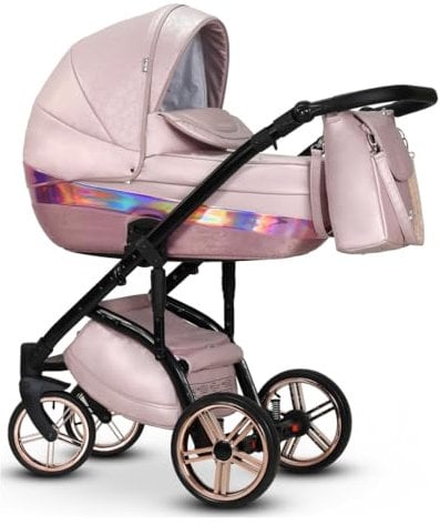 Passeggino Exclusive Wiejar BBtwin 3in1, completo 3 pezzi trio. Rosa
