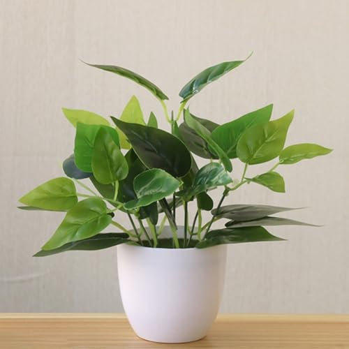 Pot de fleurs bonsaï artificiel élégant pour décoration de bureau, étagères et petites tables basses (F)
