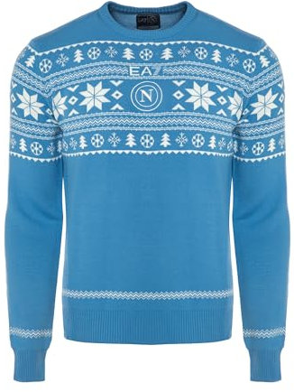 SSC Napoli Maglione Natale Azzurro, Prodotto Ufficiale 2024 e 2025, Natale 2024, XL