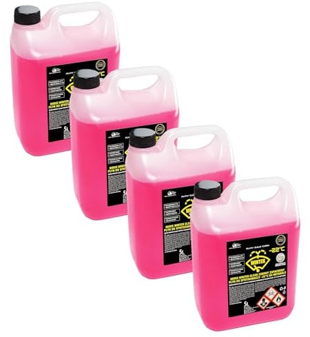 4x Premium Scheibenfrostschutz -22°C 5L | Hochwirksamer Wischwasser Frostschutz | Ideal für Auto und Lkw | Scheibenwaschflüssigkeit für klare Sicht bei Frost und Schnee