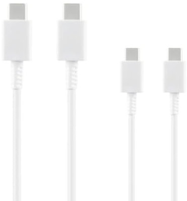 Super Fast Charging USB C to USB C Cable (2 Pack), Type-C Charging Cable (1M/3FT) PD 3A (White) Compatible with iphone 15, 16, Samsung, Tablets, & and all other USBC compatible phones, White