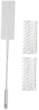 Ancsttu Spolverino riutilizzabile, spazzola piatta retrattile – 2 panni in microfibra per spolverare, lavabile estensibile gadget per la pulizia della casa per letto, frigorifero, fornello a