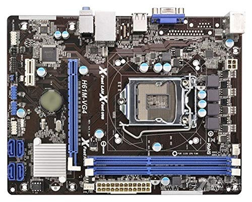 XYYZXKL Placas Base de Ordenador Fit For la Placa Base ASRock H61M-VG4 Micro ATX DDR3 16GB