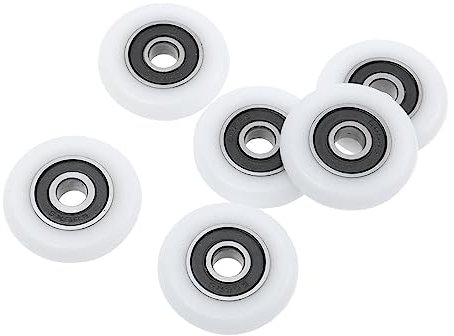 Gadpiparty 6pcs Sliding Door Rollers Groove Wheel Pulleys Old-Fashioned Shower Enclosure Replacement Wheels for Bathroom Glass Sliding Doors