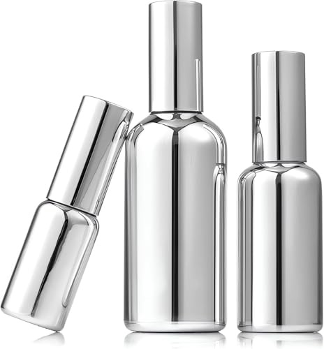 ZEOABSY 62 Stück Leere Silber glas Sprühflasche mit Zerstäuber Feinen Nebel Pumpzerstäuber Flasche Zerstäuberflasche Parfümflakon