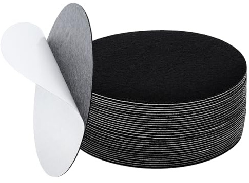 PH PandaHall 30 Stück Lampenfußfilz 10cm Rund Möbelgleiter 1mm Schwarz Selbstklebend rutschfest Schutzmatten Bodenschutzpads Für Hartholzböden Möbel DIY Bastelarbeiten Accessories Dekoration
