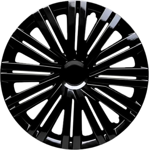 Trimak Radkappen Radzierblenden 13 Zoll 4er Set Schwarz Modern-Design | Hochwertiger ABS-Kunststoff, Einfache Montage, Schlagfest, Wetterfest & Langlebig