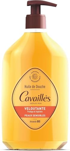 ROGÉ CAVAILLÈS | Huile de douche veloutante | Nourrissante & protectrice | Peaux sensibles & sèches | Huile d’Amande Bio & Argan | Sans Savon | 83% d'origine naturelle | Flacon Recyclé | 750ml