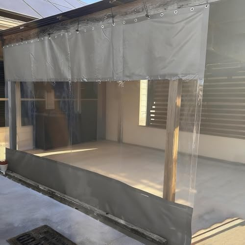 Trennwände aus Kunststoff mit rostfreien Ösen für Pergola, Garage und Werkstattgehege