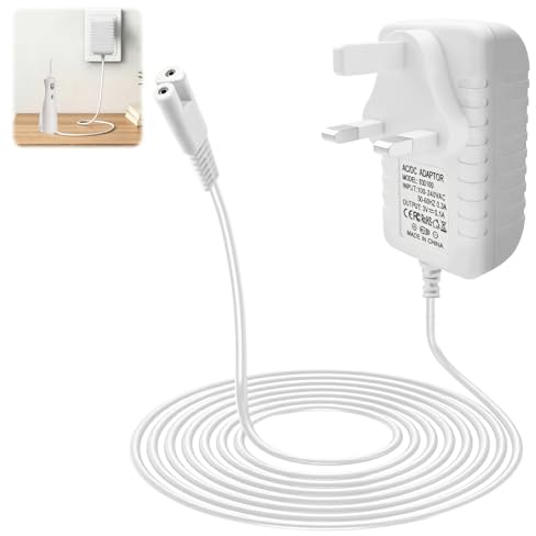 Water Flosser Charger for Waterpik WP360 WP450 WP462 Cable Replacement | Power Cord 1.5M 3V Portable Charging Adaptor Supply for Waterpik WP360 WP450 WP440 WP462 WP463 WP465