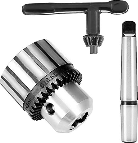 1/8 - 5/8 Drill Chuck with Chuck Key & MT2-B18 Arbor Heavy Duty