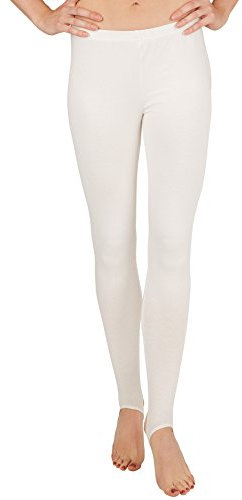 dressforfun Damen Leggins mit Steg | Idealer Begleiter bei Ballett, Tanz, Sport und Gymnastik | diverse Farben (S | Weiß | Nr. 301305)