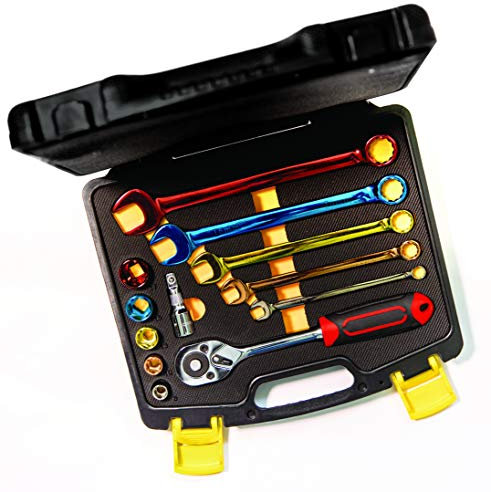 C.K T4659 Socket & Spanner Set, 3/8, Colour Coded, 12-Pcs