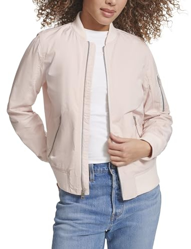 Levi's Women's Poly Bomber Jacket with Contrast Zipper Pockets