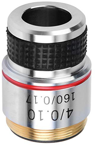 Obiettivi Acromatici per Microscopi Biologici, Lente per Obiettivi Acromatici Microscopio Biologico 4X 185 Obiettivi Acromatici Lente 160/0.17