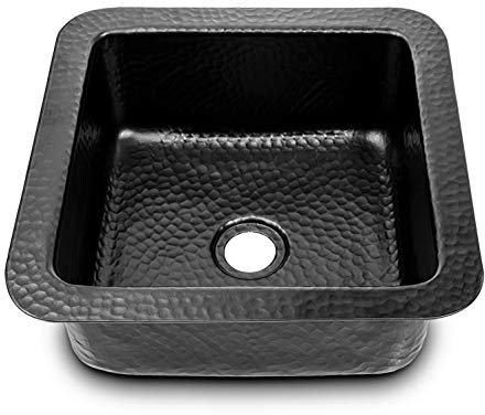 Monarch Abode Fregadero de preparación de barra Glasgow de aluminio negro mate 19193