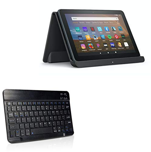 BoxWave Tastiera per Amazon Fire HD 8 (10a generazione 2020) (tastiera di BoxWave) Tastiera Bluetooth SlimKeys, tastiera portatile con comandi integrati per Amazon Fire HD 8 (10a generazione