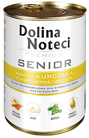 DOLINA NOTECI Premium mit Hühnchen, Karotten und Basilikum Senior 400 g