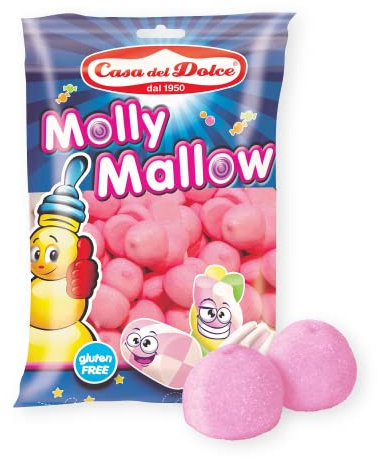 CASA DEL DOLCE Molly Mallow Golf Rosa, Marshmallow Sfuso, Confezione da 900 Grammi, Made in Italy, Senza Glutine, Idee Regalo per Compleanni e Feste