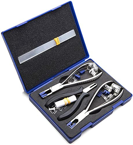 KUUY Randlose Brillengestelle Optisches Werkzeugset, Brillenbügel Zangenset Randlose Demontage Optiker Zange Reparatur Demontagewerkzeug