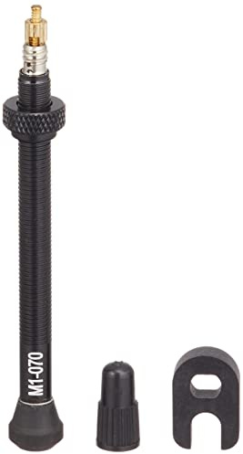 Fulcrum Tubeless-Ventil-07471683 Fahrrad-Ventilkappen Schwarz/Silber 70 mm