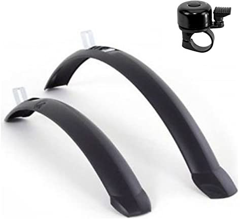 Hebie 0759 Schutzblech Schutzblechgarnitur Spritzschutz 24-26 Schwarz inkl. Fahrradklingel