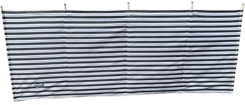 Vanilla Leisure Windbreaker 5 Pole L345cm x H125cm - Wind Breaks for Camping, Beach, Caravan & Garden - Heavy Duty Windbreaks with Metal Tipped Wooden Poles for Extra Stability - Freestanding Screen