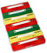 perfect line - 7 x 25 Stück (175 Stück) Heftstreifen - 3 Farben - 4-Fach-Lochung, aus recycelbarem PP-Kunststoff - Made in Germany