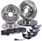 ATEC GERMANY Juego de frenos incl. discos de freno delanteros Ø 280 mm ventilados + traseros Ø 253 mm macizos + pastillas de freno delanteras y traseras