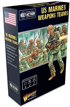 Warlord Games US Marine Weapons Teams – 28 mm große Miniaturen für Bolt Action, sehr detaillierte Miniaturen aus dem 2. Weltkrieg für Tisch-Wargaming