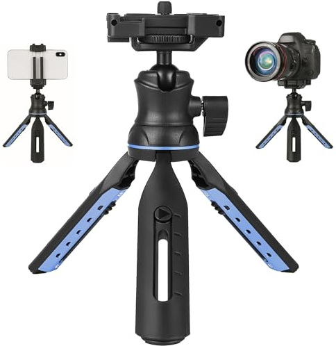 VISIXA® Tripod Mini Stativ - Webcam Halterung Handy Camera - Handy Stativ Klein Kamera - Tischstativ mit 1/4'' Schraube - Tripod Handystativ Smartphone iPhone - Webcam Ständer Stand