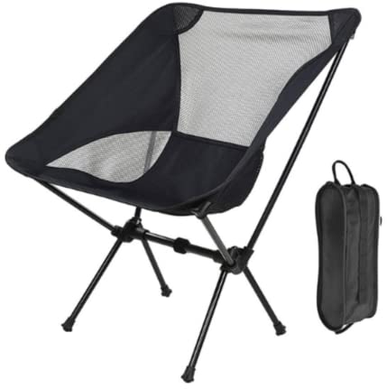 THE FINIX plegable Campingstuhl für Erwachsene, leicht, Größe M, Schwarz
