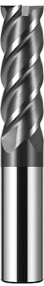CREEYA 1 Stücke Hartmetall Schaftfräser 20mm, 4 Zähne/4 Schneiden CNC Fräser, HRC 55, AlTiN Schwarz Beschichtung, VHM Fräser CNC 20mm Für Stahl Metall Holz Acryl Kunststoff(20mm)