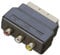 Mr. Gadget's Solutions RGB SCART Plug Male to 3 RCA Female A/V Adaptor Converter Compatible for TV DVD VCRs