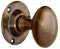 Infinity Decor Oval Mortice Door Knobs in Solid Brass- Victorian Period Style Door Pull Handles (Antique)