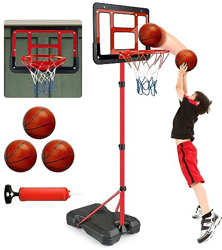 Kids Basketball Hoop, Adjustable Height Indoor Toddler Basketball Hoop