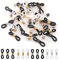 CRLLDPM 60 Pezzi Terminali Catene per Occhiali Terminali per Catene per Occhiali Regolabili Regolabili Porta Catena per Occhiali da Vista Antiscivolo Connettore in Silicone, per Catena Portaocchiali