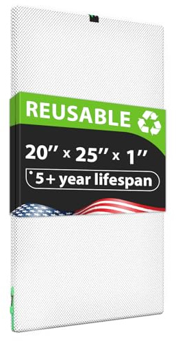 Reair 20 x 25 x 1 Luftfilter, waschbarer und wiederverwendbarer Luftfilter 20 x 25 x 1 für AC HVAC Ofen, MREV 8 Luftfilter, maschinenwaschbar und trocknerfreundlich, AC Ofenluftfilter