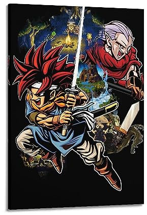 VZRSQZK Poster Chrono Trigger Videospiel Chrono Trigger Charakter Poster Dekorative Malerei Leinwand Wandposter und Kunstdruck Moderne Familie Schlafzimmer Dekor Poster 60 x 90 cm