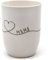 Mea-Living Tasse mit Henkel MAMA Herz, 500ml, Becher mit Spruch, Geschenkidee für Mutti, Spruchtasse