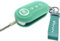 Nordecco Custodia portachiavi in silicone con anello, per Fiat 500 500L Lounge Abarth Grande Punto Brava Panda Stilo Linea (custodia verde menta chiaro, portachiavi verde)