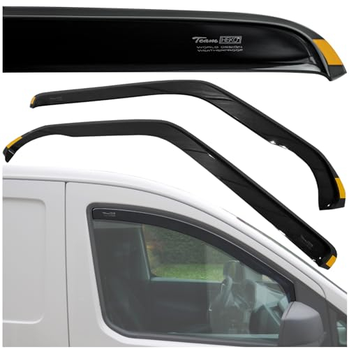 HEKO - Kompatibel mit Volkswagen VW T4 1990-2003 Seitenscheiben-Windabweiser; Vorne; 2 Stk.; Regenabweiser, Windabweiser, Getönt, Stromlinienförmig; Einfache Montage; Schutz vor Wind und Regen