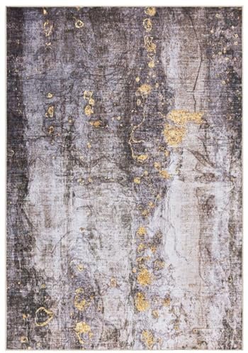 Mazovia Groß Teppich Wohnzimmer 160x230cm Creme Abstrakt Stilvoll Kurzflor | Teppich für Schlafzimmer Esszimmer Büro Beige Rutschfest Wetterfest Pflegeleicht Fußbodenheizungsgeeignet Synthetisch Modern