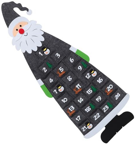 PRETYZOOM 2 Stk Countdown-Wandkalender dekorativer weihnachtskalender Weihnachts Adventskalender 2020 Countdown-Kalender Weihnachtskalender aus Filz Karikatur gefühlt