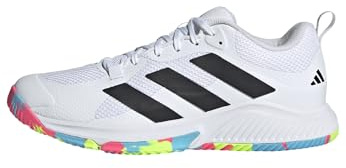 Adidas Damen Court Team Bounce 2.0 Shoes, Cloud White/Core Black/Lucid Lemon, 40 EU