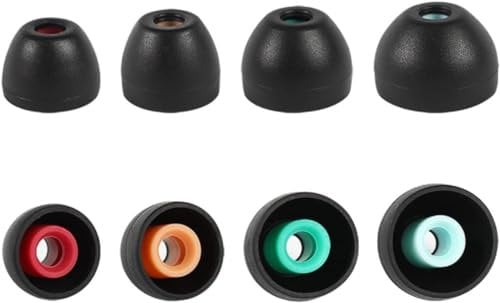 Wiki VALLEY Ear Tips for Sony WF-1000XM5/WF-1000XM4 Ear Buds Replacement Set, 4 Pairs (Black)