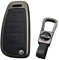 KUNIO Coque de clé pour Audi A1 A3 8V A4 A6 Q2 Q3 TT TTS RS RS3 S3 Sline Coque de protection de clé à rabat en alliage de zinc Porte-clés 3 boutons, b noir, 3 Tasten