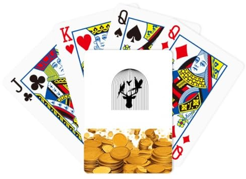 no/no Kakadu Geweih Ökologie Art Deco Mode Gold Poker Spielkarte Klassisches Spiel