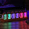 OUGPIU LED Nixie Uhr RGB Nixie Röhrenuhr Tube Clock, Moderner Holzwecker, Dekoration Tischuhren, Einstellbares Lichter und Display (A)