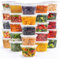 WUHUIZOZ 60 pack 16 Unze abgedeckter Lebensmittelspeicherbehälter,Transparenter Mahlzeitenzubereitungsbehälter, BPA frei, auslaufsicher, stapelbar, Mikrowelle/Kühlschrank sicher/Geschirrspüler